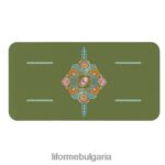 4L8HJJ81 Liforme внимателна градинска йога подложка маслинено/флорално колекция